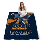 utep miners paint trail blue quilt blanket best selling