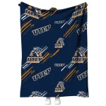utep miners sketch lines blue quilt blanket best selling
