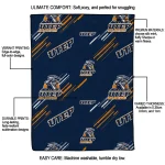 utep miners sketch lines blue quilt blanket best selling