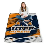 utep miners wild lines blue white quilt blanket best selling