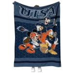 utsa roadrunners disney football orange quilt blanket best selling
