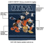 utsa roadrunners disney football orange quilt blanket best selling