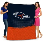 utsa roadrunners dot illusion orange quilt blanket best selling