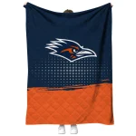 utsa roadrunners dot illusion orange quilt blanket best selling
