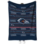 utsa roadrunners handdrawn stripes orange quilt blanket best selling
