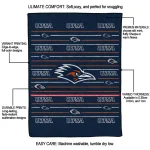 utsa roadrunners handdrawn stripes orange quilt blanket best selling