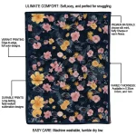 utsa roadrunners hibiscus foliage orange quilt blanket best selling