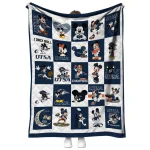 utsa roadrunners mickey mouse motif orange white quilt blanket best selling