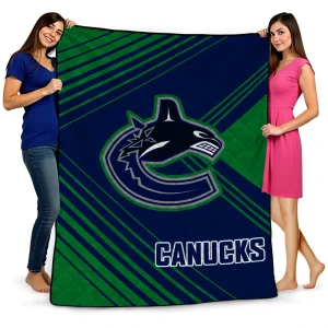 vancouver canucks arrow layers blue quilt blanket best selling