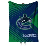 vancouver canucks arrow layers blue quilt blanket best selling