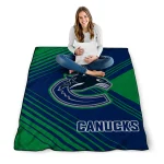 vancouver canucks arrow layers blue quilt blanket best selling