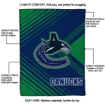 vancouver canucks arrow layers blue quilt blanket best selling