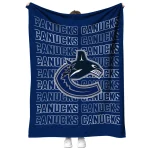 vancouver canucks bold red blue quilt blanket best selling