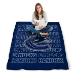 vancouver canucks bold red blue quilt blanket best selling