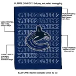 vancouver canucks bold red blue quilt blanket best selling