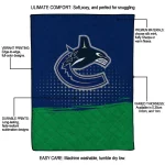 vancouver canucks dot illusion blue quilt blanket best selling