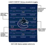 vancouver canucks handdrawn stripes blue quilt blanket best selling