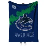 vancouver canucks nhl shield blue quilt blanket best selling