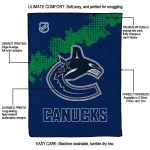 vancouver canucks nhl shield blue quilt blanket best selling