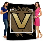 vanderbilt commodores block border black quilt blanket best selling