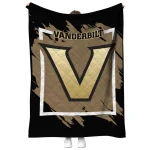 vanderbilt commodores block border black quilt blanket best selling