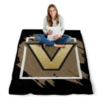 vanderbilt commodores block border black quilt blanket best selling