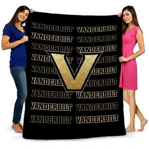 vanderbilt commodores bold red black quilt blanket best selling