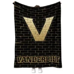 vanderbilt commodores brick grid black quilt blanket best selling