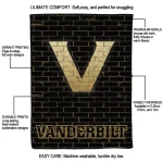 vanderbilt commodores brick grid black quilt blanket best selling