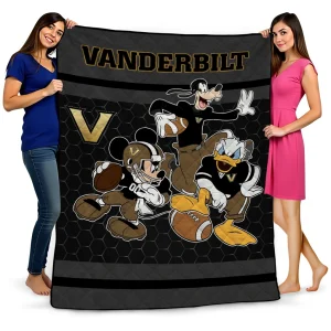 vanderbilt commodores disney football black quilt blanket best selling