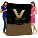 vanderbilt commodores dot illusion black quilt blanket best selling