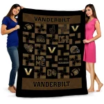 vanderbilt commodores helmet heart black quilt blanket best selling
