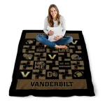 vanderbilt commodores helmet heart black quilt blanket best selling