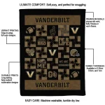 vanderbilt commodores helmet heart black quilt blanket best selling