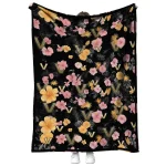 vanderbilt commodores hibiscus foliage black quilt blanket best selling