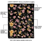 vanderbilt commodores hibiscus foliage black quilt blanket best selling