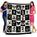 vanderbilt commodores mickey mouse motif black white quilt blanket best selling