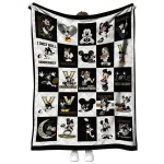 vanderbilt commodores mickey mouse motif black white quilt blanket best selling
