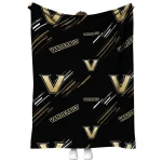 vanderbilt commodores sketch lines black quilt blanket best selling