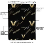 vanderbilt commodores sketch lines black quilt blanket best selling
