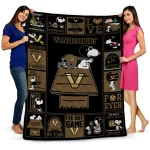 vanderbilt commodores snoopy love black quilt blanket best selling