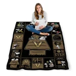 vanderbilt commodores snoopy love black quilt blanket best selling