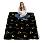 vanderbilt commodores solid classic black quilt blanket best selling