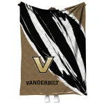 vanderbilt commodores stroke art black white quilt blanket best selling
