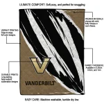 vanderbilt commodores stroke art black white quilt blanket best selling