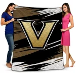 vanderbilt commodores wild lines black white quilt blanket best selling