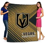 vegas golden knights arrow layers tan quilt blanket best selling