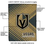 vegas golden knights arrow layers tan quilt blanket best selling