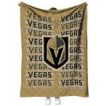 vegas golden knights bold red tan quilt blanket best selling