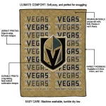 vegas golden knights bold red tan quilt blanket best selling